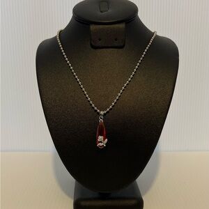 Elegant Red Pendant Necklace